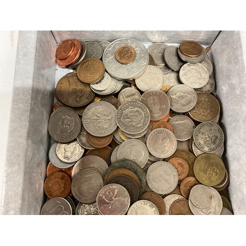 105 - A BOX OF MIXED COINAGE