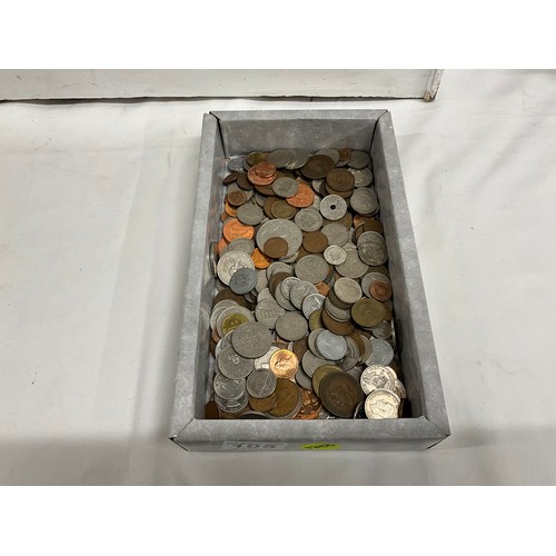 105 - A BOX OF MIXED COINAGE