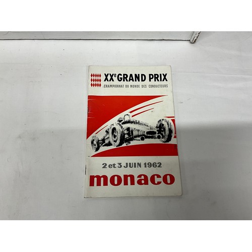 112 - VINTAGE GRAND PRIX PROGRAMMES (MONACO) AND VINTAGE DAN AIR PASSANGER TICKETS MONTE CARLO CASINO TICK... 