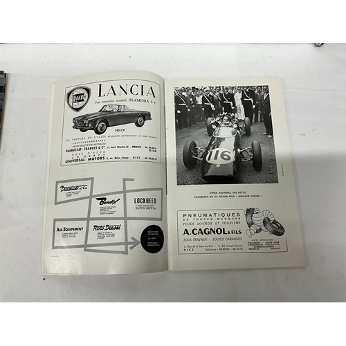 112 - VINTAGE GRAND PRIX PROGRAMMES (MONACO) AND VINTAGE DAN AIR PASSANGER TICKETS MONTE CARLO CASINO TICK... 