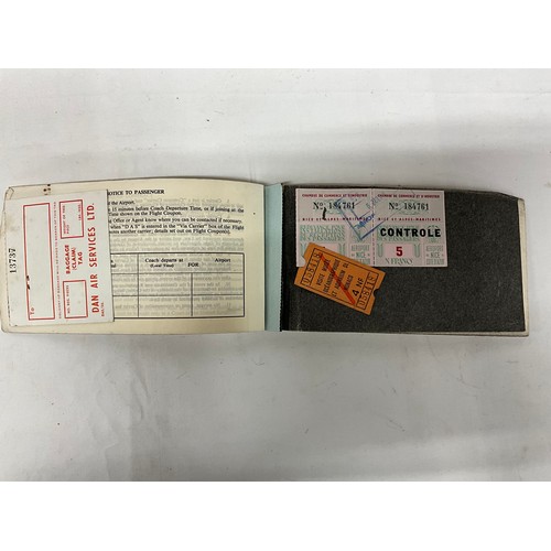 112 - VINTAGE GRAND PRIX PROGRAMMES (MONACO) AND VINTAGE DAN AIR PASSANGER TICKETS MONTE CARLO CASINO TICK... 