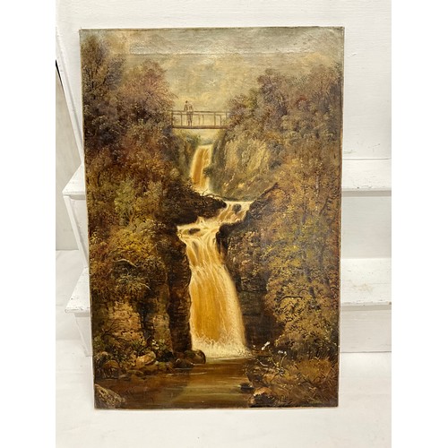115 - PAIR OF UNFRAMED OILS ON CANVAS SIGNED E PRIESTLY, DHOON GLEN ISLE OF MAN, GLEN MEAY ISLE OF MAN H24... 