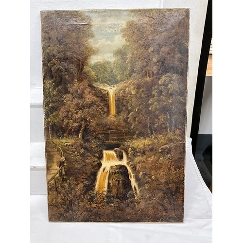 115 - PAIR OF UNFRAMED OILS ON CANVAS SIGNED E PRIESTLY, DHOON GLEN ISLE OF MAN, GLEN MEAY ISLE OF MAN H24... 