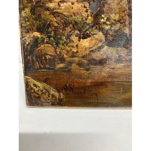 115 - PAIR OF UNFRAMED OILS ON CANVAS SIGNED E PRIESTLY, DHOON GLEN ISLE OF MAN, GLEN MEAY ISLE OF MAN H24... 