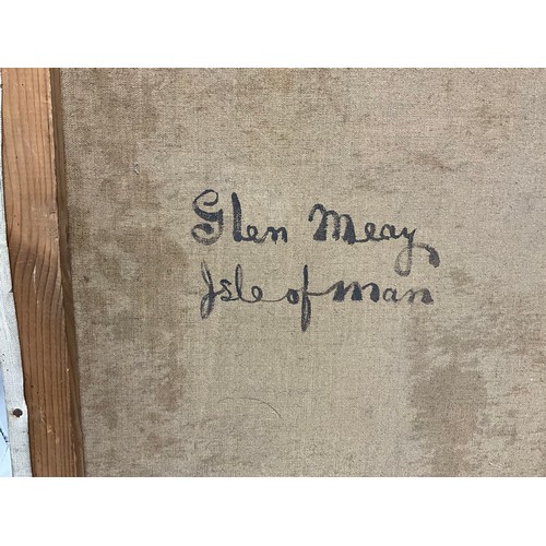 115 - PAIR OF UNFRAMED OILS ON CANVAS SIGNED E PRIESTLY, DHOON GLEN ISLE OF MAN, GLEN MEAY ISLE OF MAN H24... 