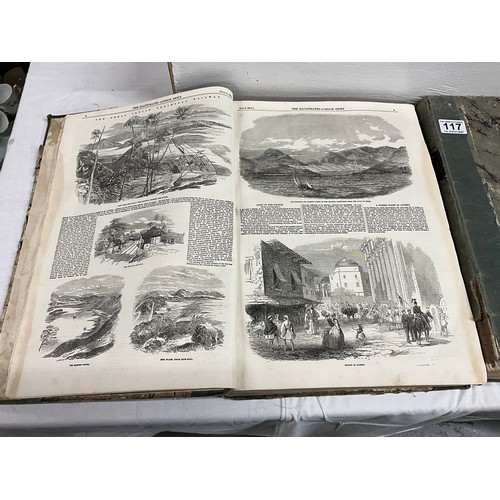 117 - ILLUSTRATED LONDON NEWS JANUARY TO JUNE 1855 AND ILLUSTRATED LONDON NEWS JULY TO DECEMBER 1854