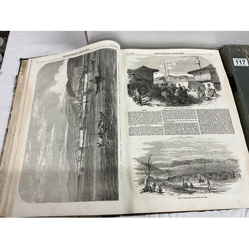 117 - ILLUSTRATED LONDON NEWS JANUARY TO JUNE 1855 AND ILLUSTRATED LONDON NEWS JULY TO DECEMBER 1854
