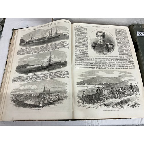 117 - ILLUSTRATED LONDON NEWS JANUARY TO JUNE 1855 AND ILLUSTRATED LONDON NEWS JULY TO DECEMBER 1854