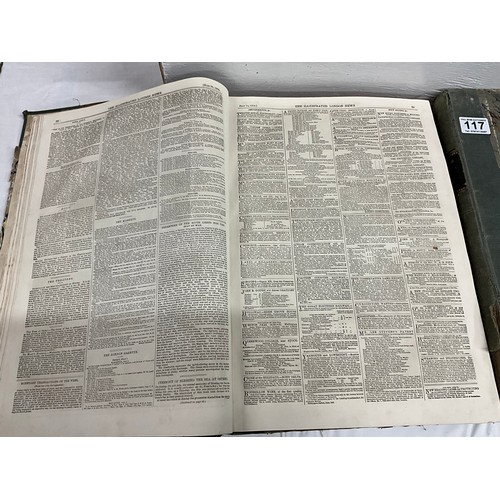 117 - ILLUSTRATED LONDON NEWS JANUARY TO JUNE 1855 AND ILLUSTRATED LONDON NEWS JULY TO DECEMBER 1854