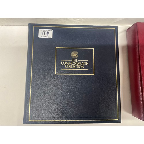118 - ALBUM OF GOLDEN REPLICAS OF 1984 US OLYMPIC GAMES STAMPS AND A THE COMMON WEALTH COLLECTIONS ALBUM
