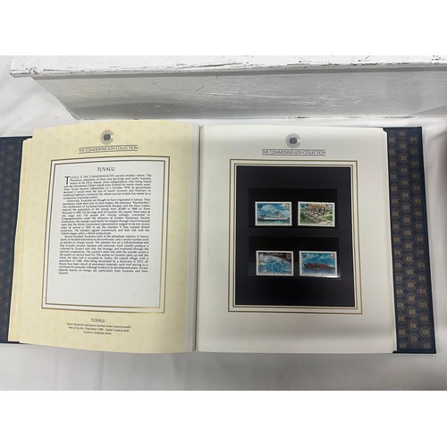 118 - ALBUM OF GOLDEN REPLICAS OF 1984 US OLYMPIC GAMES STAMPS AND A THE COMMON WEALTH COLLECTIONS ALBUM