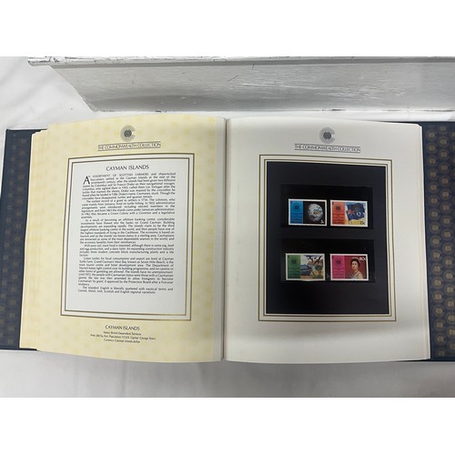 118 - ALBUM OF GOLDEN REPLICAS OF 1984 US OLYMPIC GAMES STAMPS AND A THE COMMON WEALTH COLLECTIONS ALBUM