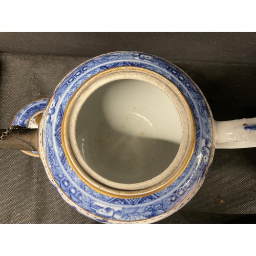 201 - BOX OF CHINA TO INCLUDE DENBY, COALPORT, ROYAL DOULTON, VICTORIAN ORIENTAL TEAPOT ETC