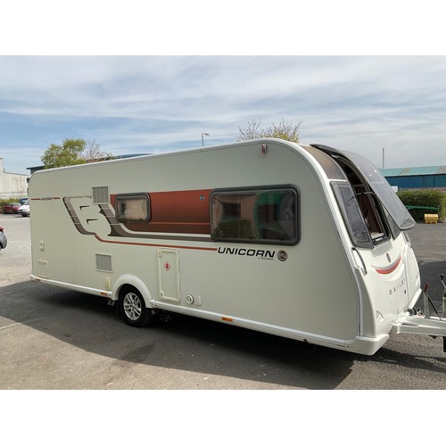 522 - 2015 BAILEY UNICORN III MADRID SINGLE AXLE 3 BERTH TOURING CARAVAN WITH FITTED MOTOR MOVER,SERVICE H... 