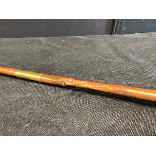 7 - LARGE COPPER HUNTING HORN A/F L45”