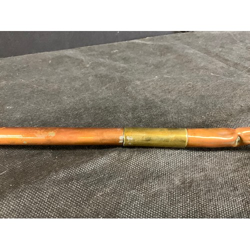 7 - LARGE COPPER HUNTING HORN A/F L45”