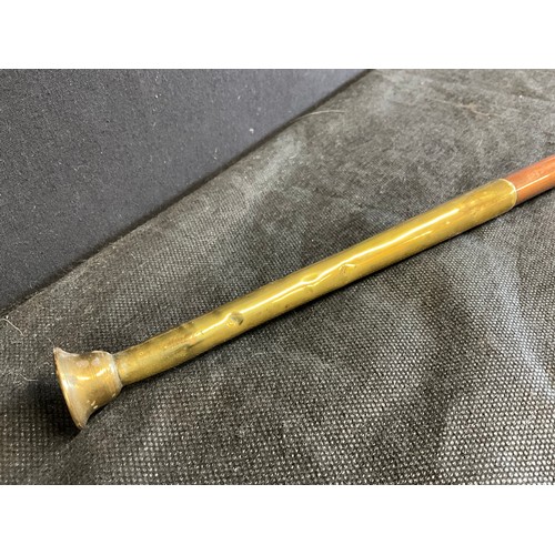 7 - LARGE COPPER HUNTING HORN A/F L45”