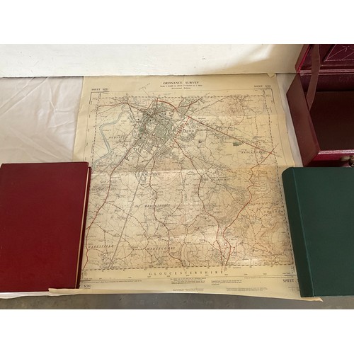 10 - BOX TO INCLUDE A BURGUNDY LEATHER CASE WITH KEY, BOOKS ETC