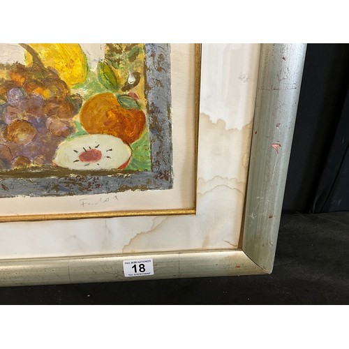 18 - MODERN FRAMED LIMITED EDITION PRINT 280/350 TITLED BRIGHT COLOURS SIGNED TO BORDER L32”H38”