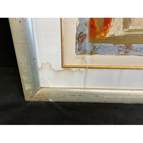 18 - MODERN FRAMED LIMITED EDITION PRINT 280/350 TITLED BRIGHT COLOURS SIGNED TO BORDER L32”H38”