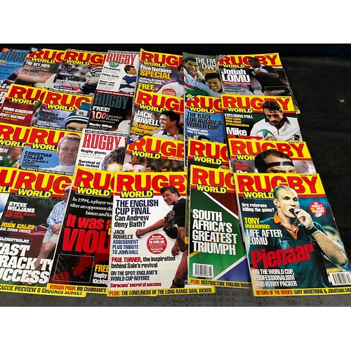 20 - BOX OF VINTAGE RUGBY WORLD MAGAZINES To INCLUDE 52 ISSUES