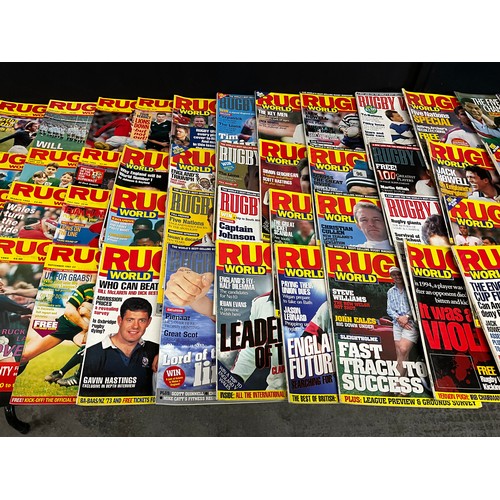 20 - BOX OF VINTAGE RUGBY WORLD MAGAZINES To INCLUDE 52 ISSUES