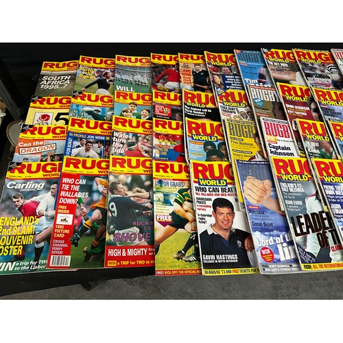 20 - BOX OF VINTAGE RUGBY WORLD MAGAZINES To INCLUDE 52 ISSUES