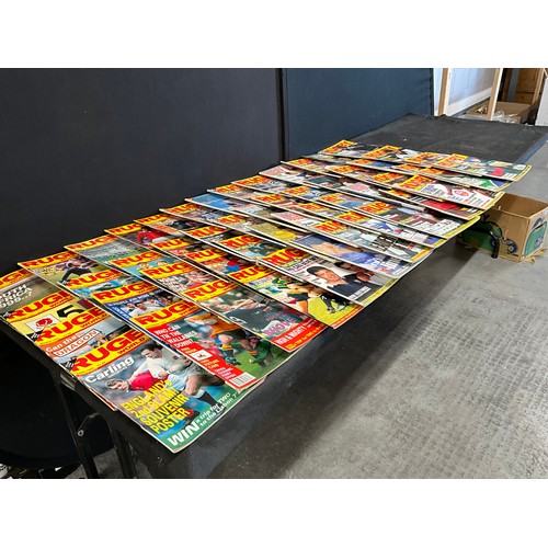 20 - BOX OF VINTAGE RUGBY WORLD MAGAZINES To INCLUDE 52 ISSUES