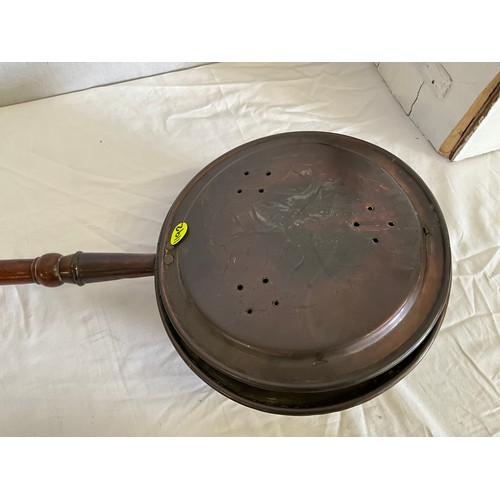 25 - 2 VICTORIAN COPPER WARMING PANS l41”