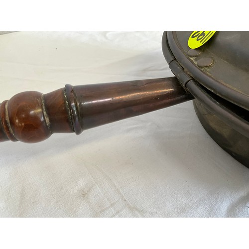 25 - 2 VICTORIAN COPPER WARMING PANS l41”