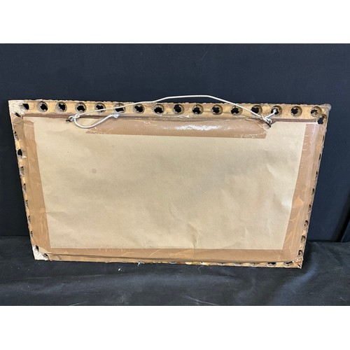 35 - EDWARDIAN GILT FRAMED BEVEL EDGE WALL MIRROR A/F 18”X29.5”