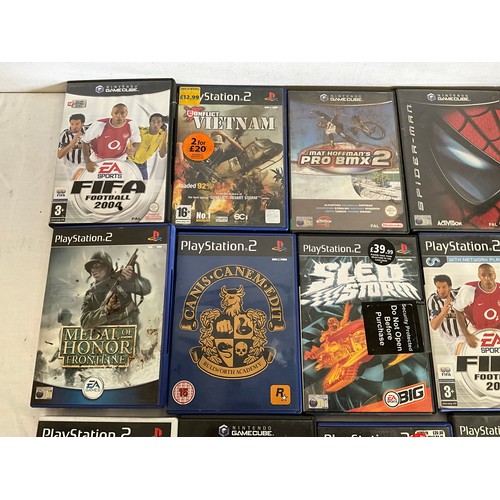 34 - XBOX 360 WITH CONTROLLERS AND BOX OF GAMES