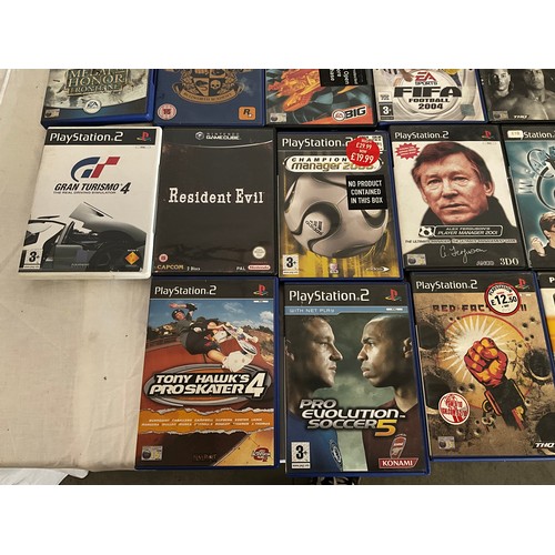 34 - XBOX 360 WITH CONTROLLERS AND BOX OF GAMES