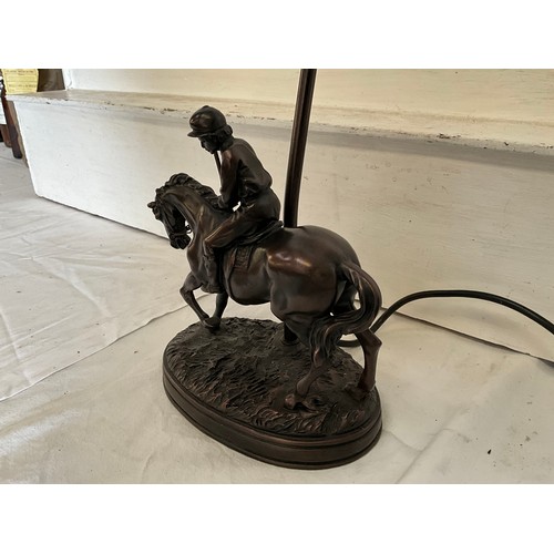51 - MODERN EQUESTRIAN THEMED TABLE LAMP H17”