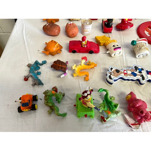 61 - BOX OF VINTAGE MCDONALDS HAPPY MEAL TOYS