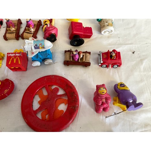 61 - BOX OF VINTAGE MCDONALDS HAPPY MEAL TOYS