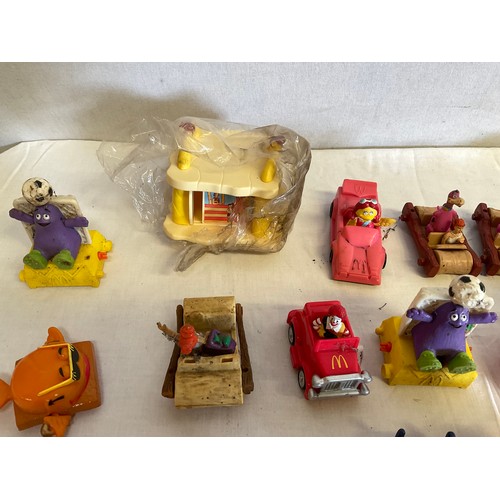 61 - BOX OF VINTAGE MCDONALDS HAPPY MEAL TOYS