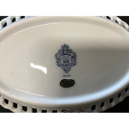 133 - ROYAL WORCESTER SWEET BASKET 2 STAFFORDSHIRE BASKETS