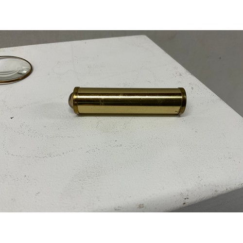 134 - VINTAGE BRASS POCKET KALEIDOSCOPE AND MAGNIFING MONICAL