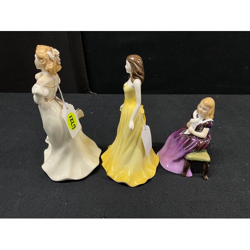 139 - 3 ROYAL DOULTON FIGURES - AFFECTION,LAMBING TIME AND TOPAZ