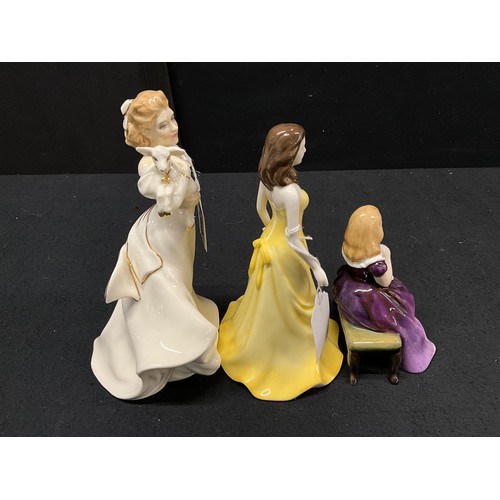 139 - 3 ROYAL DOULTON FIGURES - AFFECTION,LAMBING TIME AND TOPAZ
