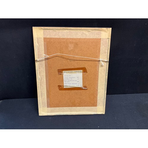 144 - VINTAGE FRAMED ENGRAVING OF SEATED GENTLEMAN SIGNED TO MARGIN 14