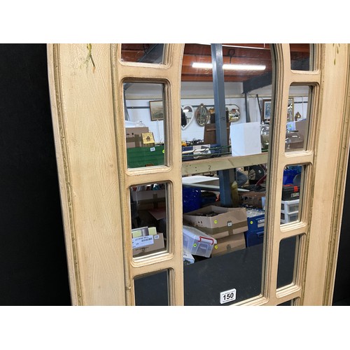 150 - LARGE MODERN FLORAL PAINTED GOTHIC STYLE WALL MIRROR 42