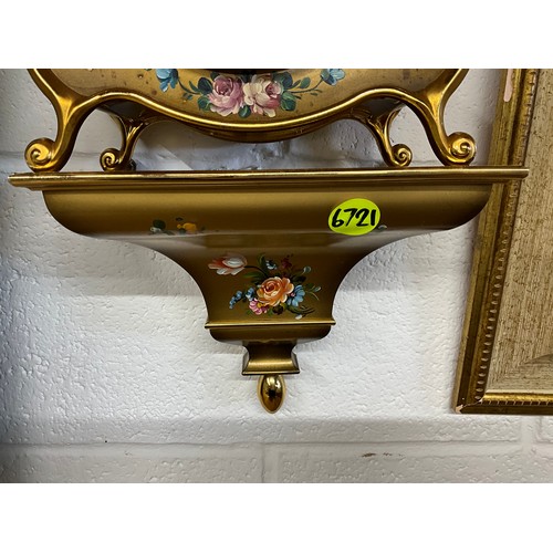 155 - REPRODUCTION FRENCH STYLE CLOCK WITH WALL BRACKET 22