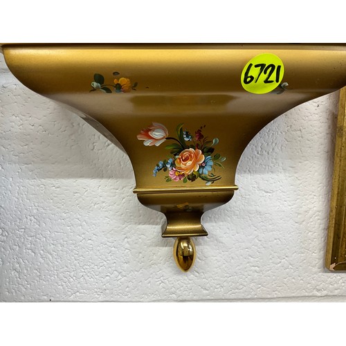 155 - REPRODUCTION FRENCH STYLE CLOCK WITH WALL BRACKET 22