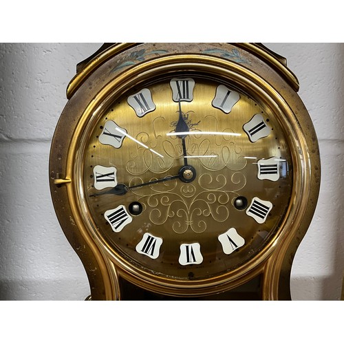 155 - REPRODUCTION FRENCH STYLE CLOCK WITH WALL BRACKET 22