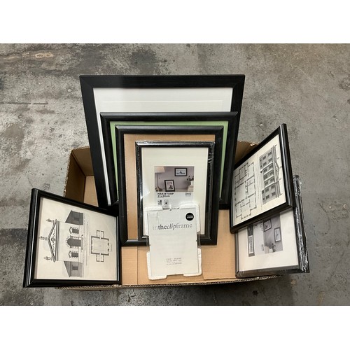 161 - BOX OF PICTURE FRAMES