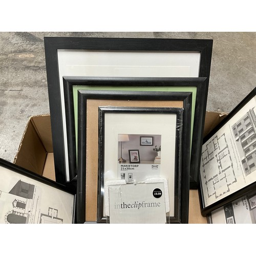 161 - BOX OF PICTURE FRAMES