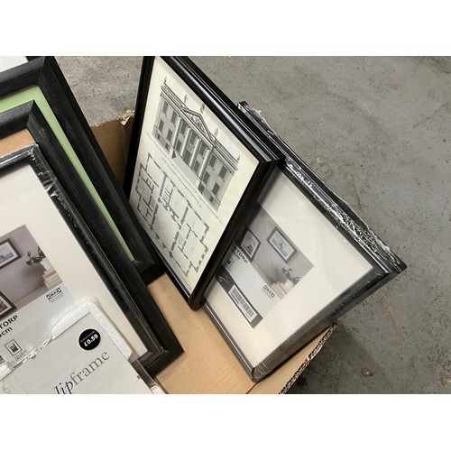 161 - BOX OF PICTURE FRAMES