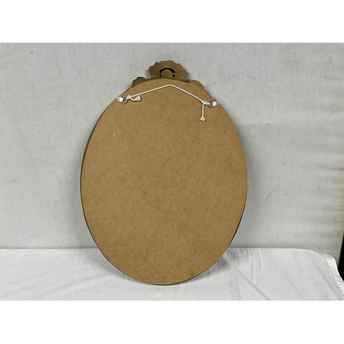 179 - VINTAGE GILT FRAMED OVAL WALL MIRROR 23